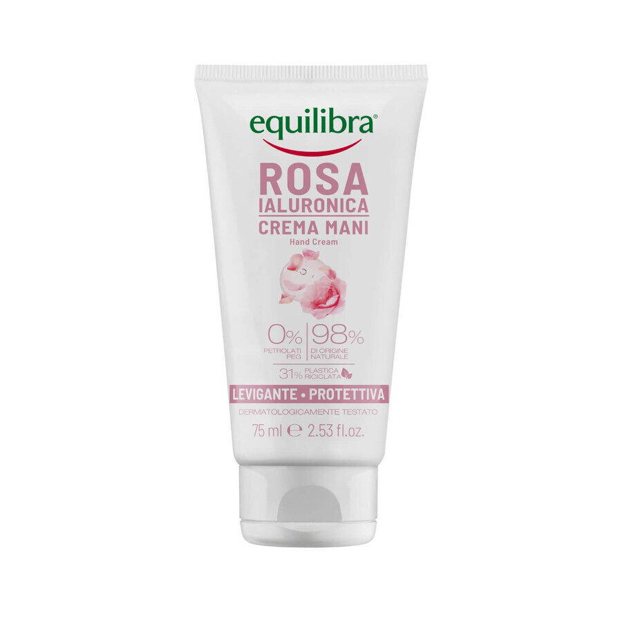 Boutique Equilibra Rosa, crème pour les mains à la rose avec acide hyaluronique, 75 ml Equilibra Rosa, crème pour les mains à la rose avec acide hyaluronique, 75 ml