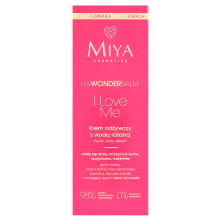Miya myWONDERBALM I Love Me nourishing cream with rose water, 75 ml