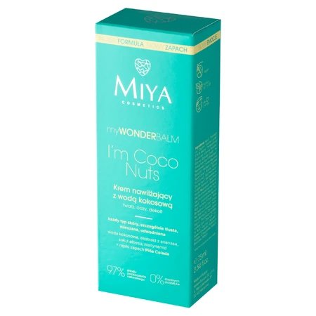 Miya myWONDERBALM I'm Coco Nuts, crema hidratante con agua de coco, 75 ml