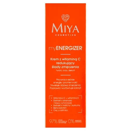 Miya myENERGIZER, crema con vitamina C para reducir los signos de fatiga, 40 ml