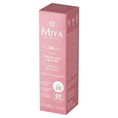 Miya myBBalm, crème BB vitaminée, SPF 30, 02 naturel, 30 ml