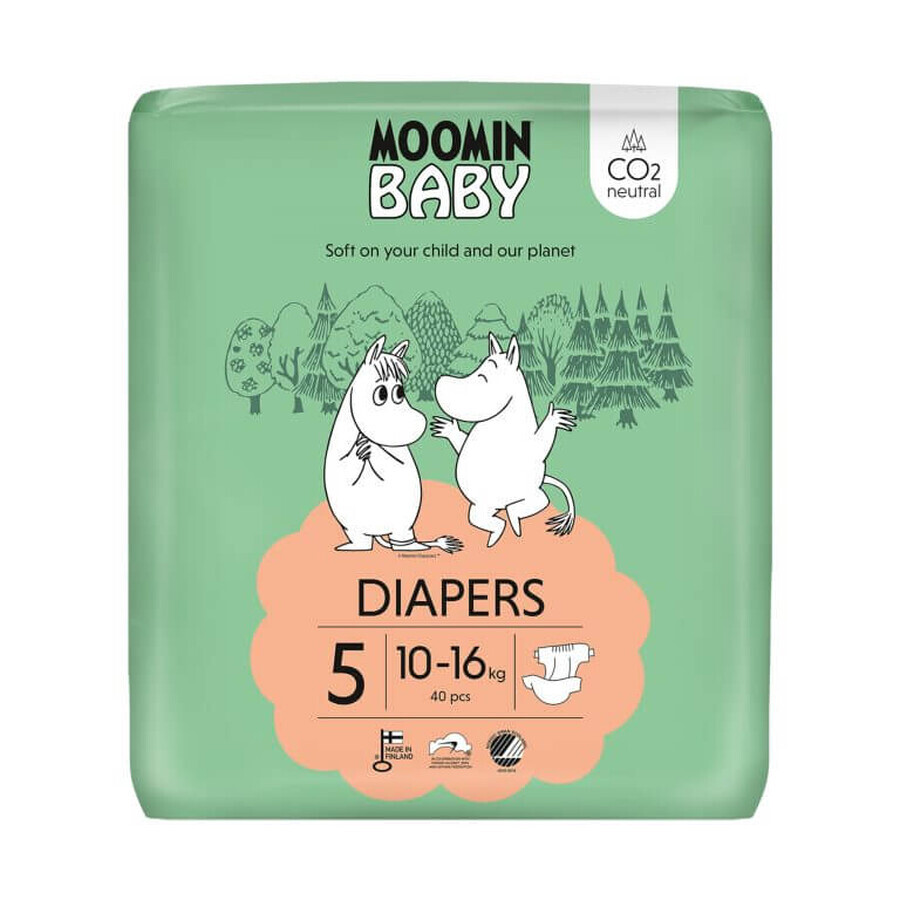 Buy Moomin Baby, diapers, size 5, 10-16 kg, 40 pcs Moomin Baby, diapers, size 5, 10-16 kg, 40 pcs