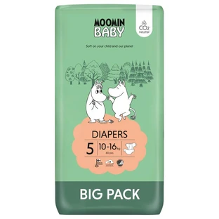 Moomin Baby, pañales, talla 5, 10-16 kg, 60 piezas