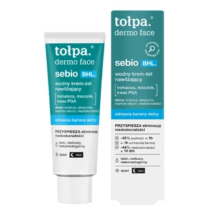Tolpa Dermo Face Sebio BHL, gel-crema hidratante al agua, 40 ml