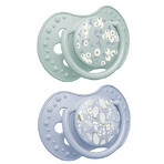Lovi, succhietto, silicone, dinamico, Blossom Blue, 0-3 mesi, 2 pezzi Lovi, succhietto, silicone, dinamico, Blossom Blue, 0-3 mesi, 2 pezzi