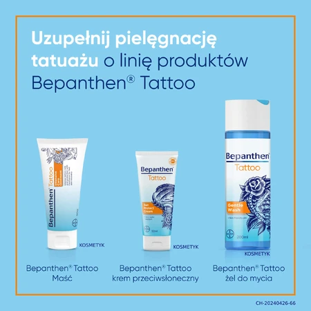 Bepanthen Tattoo, zonnebrandcrème voor getatoeëerde huid, SPF50+, 50 ml