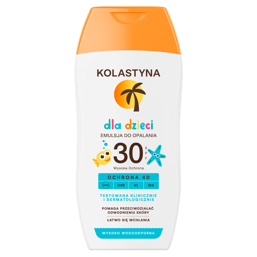 Boutique Kolastyna, émulsion solaire pour enfants, SPF 30, 125 ml Kolastyna, émulsion solaire pour enfants, SPF 30, 125 ml