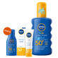Nivea Sun Kids Protect &amp;amp; Care Set, Baby Protection Spray, SPF 50+, 200ml + Face Protection Cream, SPF 50, 50ml + Sunscreen Lotion, SPF 30, 30ml free