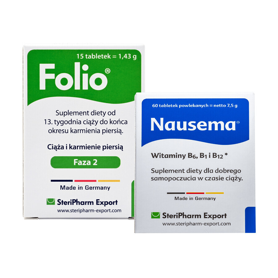 Folio Phase 2, 90 comprimés + Nausema, 60 comprimés enrobés gratuit