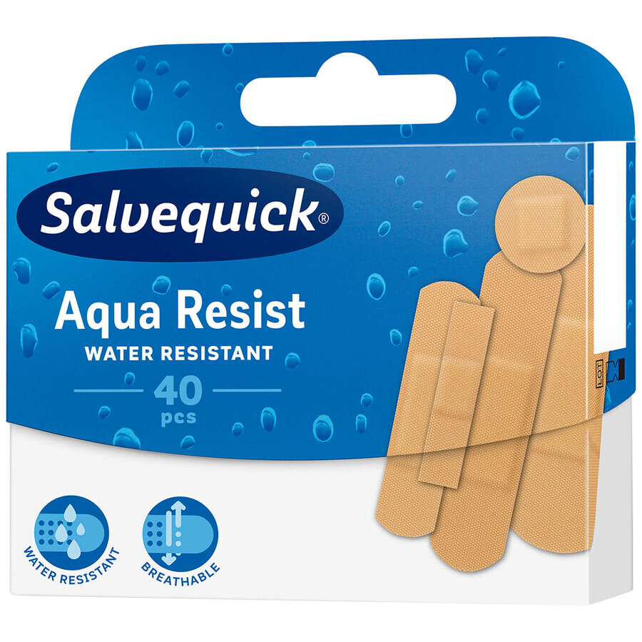 Cumpără Salvequick Aqua Resist, tencuieli impermeabile, 40 bucăți Salvequick Aqua Resist, tencuieli impermeabile, 40 bucăți