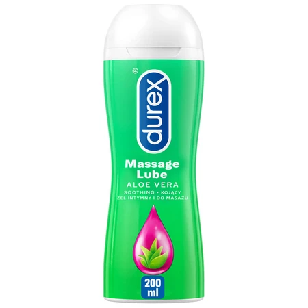 Durex, gel hidratante íntimo y de masaje 2en1, aloe, 200 ml