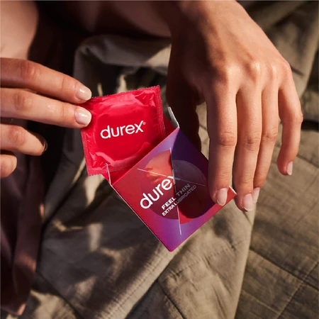Durex Fetherlite Elite, condooms met meer glijmiddel, dunner, 3 stuks