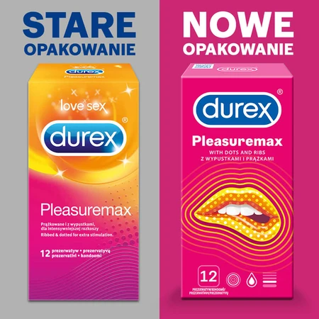 Durex Pleasuremax, ribbed ribbed condoms, 12 pieces
