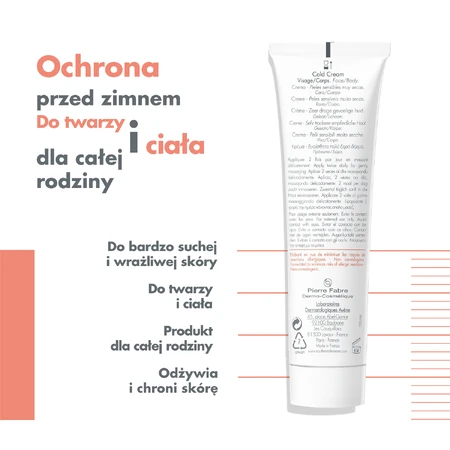 Avène Cold Cream, crème visage et corps, peaux sensibles et très sèches, 40 ml
