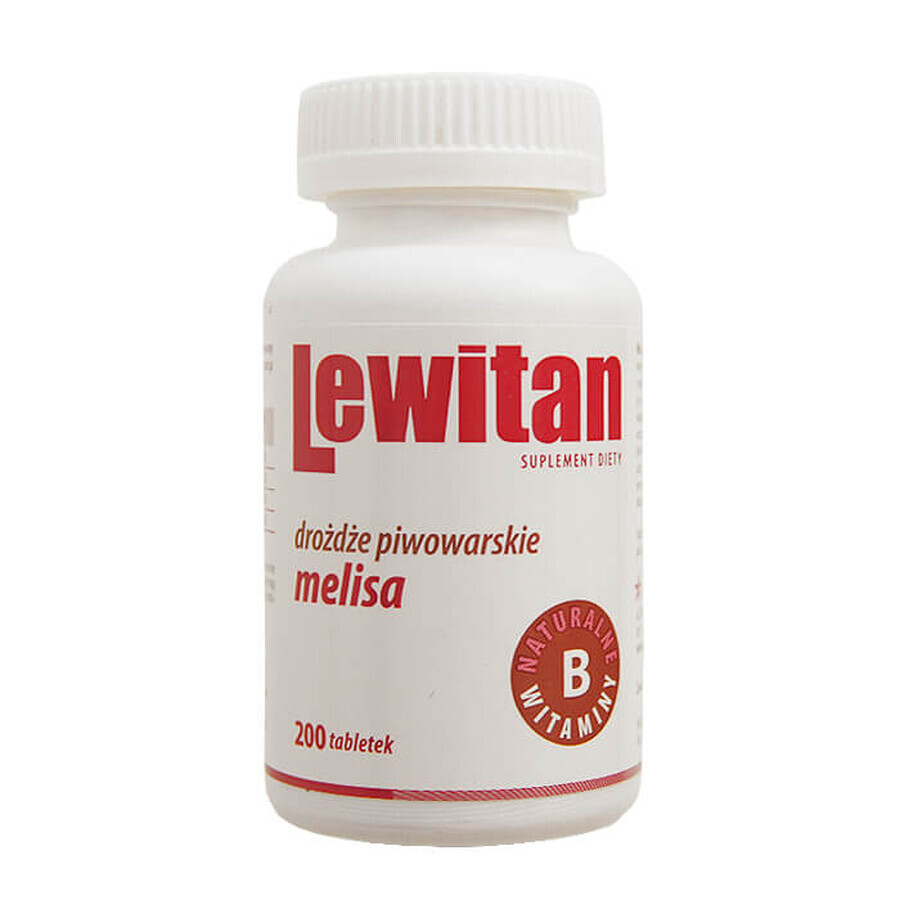 Levitan Bierhefe + Melisse, 200 Tabletten