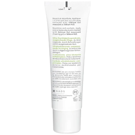 Bioderma Sebium Hydra, crema hidratante para pieles grasas y con tendencia acnéica, 40 ml