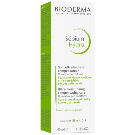 Bioderma Sebium Hydra, crema hidratante para pieles grasas y con tendencia acnéica, 40 ml