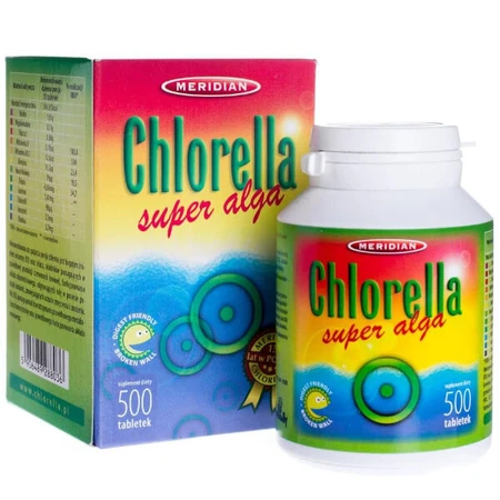 Chlorella, pressed algae, 500 tablets
