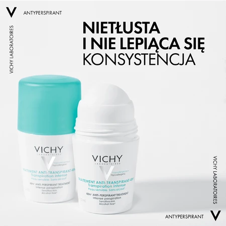 Vichy, antitranspirante roll-on, tratamiento contra la sudoración excesiva, 48 h, 50 ml