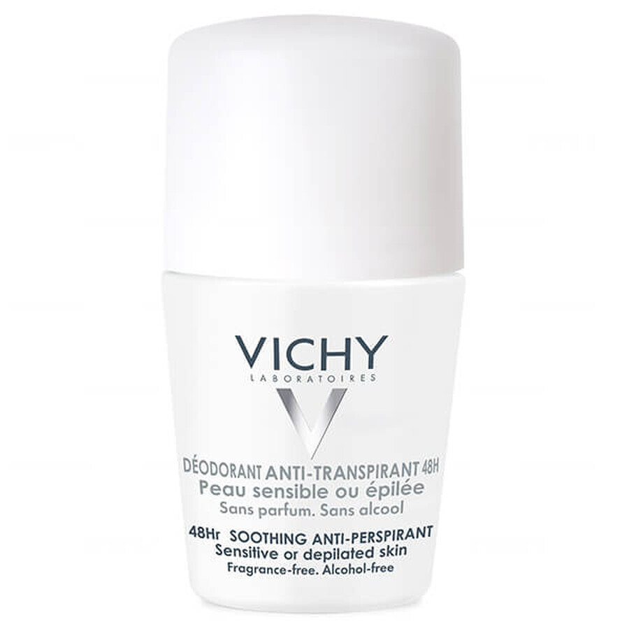 Buy Vichy, soothing antiperspirant roll-on for sensitive skin or after epilation, 50 ml Vichy, soothing antiperspirant roll-on for sensitive skin or after epilation, 50 ml