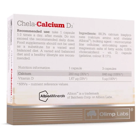 Olimp, Chela-Calcium D3, 30 capsules