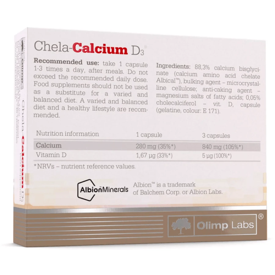 Olimp, Chela-Calcium D3, 30 capsules