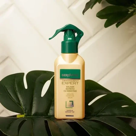 Conditionneur nourrissant sans rinçage à la kératine Gerovital Expert Treatment, 150 ml, Farmec