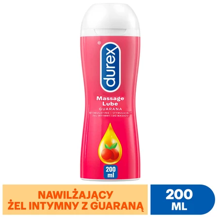 Durex, gel estimulante íntimo y de masaje 2en1, guaraná, 200 ml
