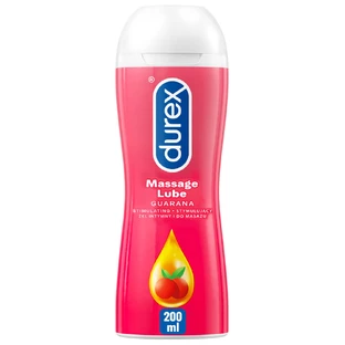 Durex, gel estimulante íntimo y de masaje 2en1, guaraná, 200 ml