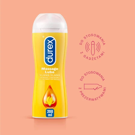 Durex, 2in1 sensual stimulating intimate and massage gel, ylang ylang, 200 ml