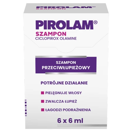 Pirolam, anti-dandruff shampoo, 6 sachets x 6 ml