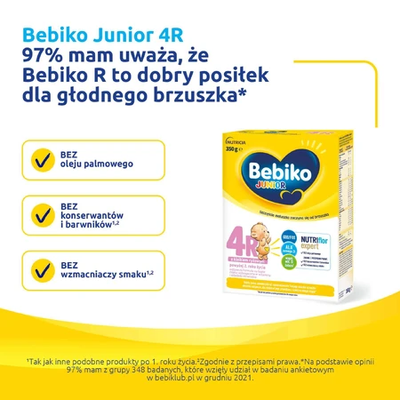 Bebiko 4R Junior, préparation nutritive à base de lait, après 2 ans, 350 g
