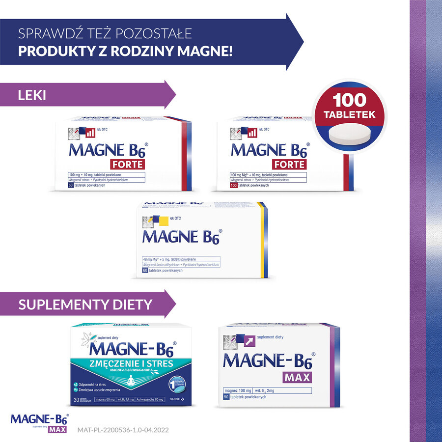 Magne-B6 Max, 50 compresse rivestite con film