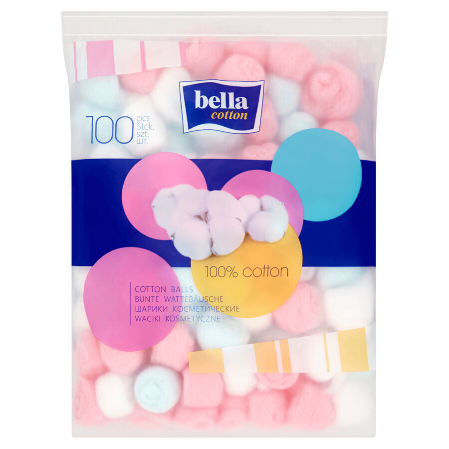 Cumpără Bella Cotton, tampoane de bumbac, colorate, 100 bucăți Bella Cotton, tampoane de bumbac, colorate, 100 bucăți