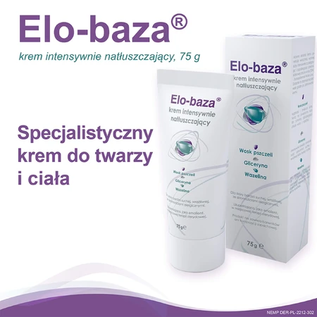 Elo-base, intensive moisturizing cream, very dry, sensitive and allergic skin, 75 g