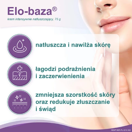 Elo-base, intensive moisturizing cream, very dry, sensitive and allergic skin, 75 g