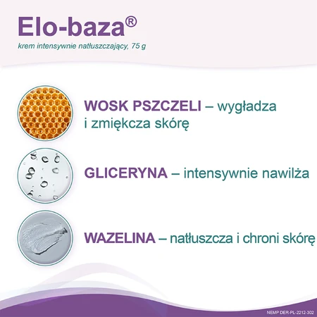 Elo-base, intensive moisturizing cream, very dry, sensitive and allergic skin, 75 g