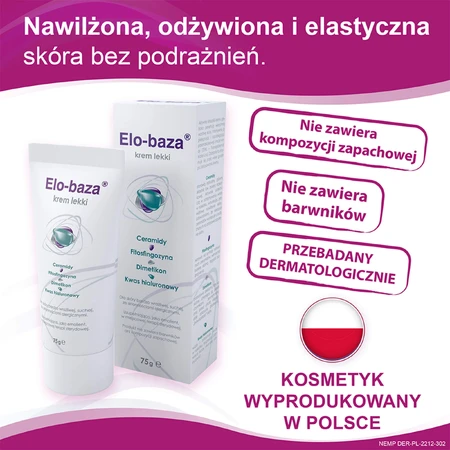 Elo-base, crème légère, peaux très sensibles et sèches, 75 g