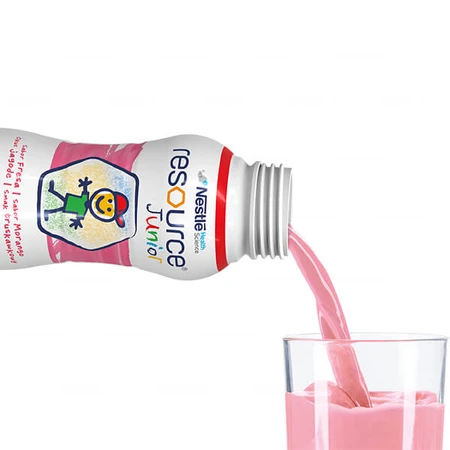 Resource Junior, nutritionele bereiding vanaf 1 jaar, aardbeiensmaak, 4 x 200 ml