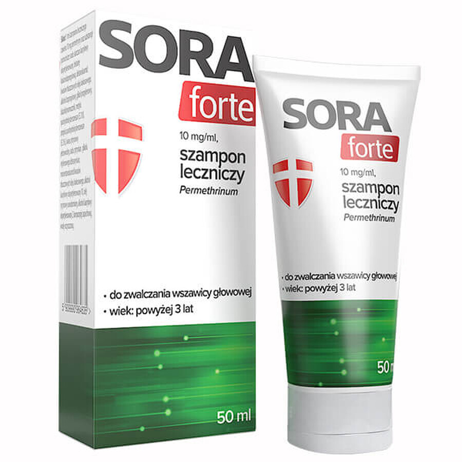 Buy Sora Forte 10 mg/ml, medicated shampoo against lice, 50 ml Sora Forte 10 mg/ml, medicated shampoo against lice, 50 ml