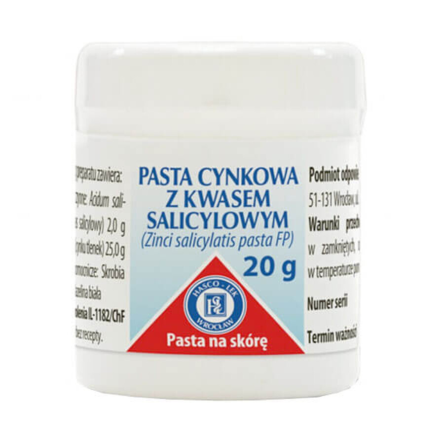Buy Zinc paste with salicylic acid (2g + 25g)/ 100g, skin paste, 20g Zinc paste with salicylic acid (2g + 25g)/ 100g, skin paste, 20g