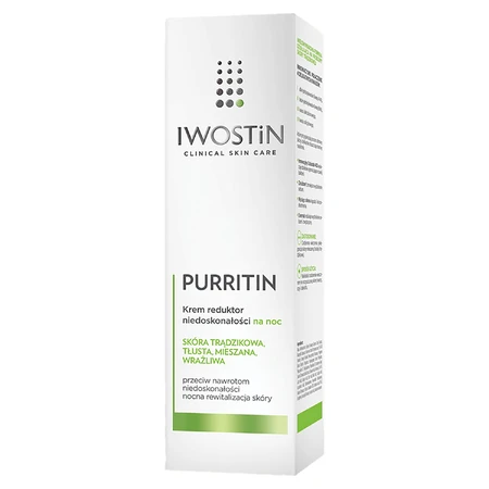 Iwostin Purritin, crème de nuit réduisant les imperfections, 40 ml