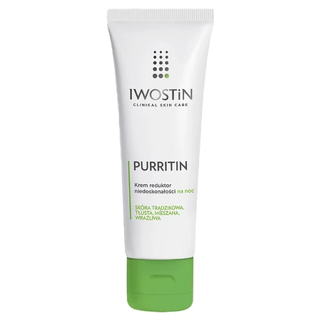 Iwostin Purritin, crème de nuit réduisant les imperfections, 40 ml