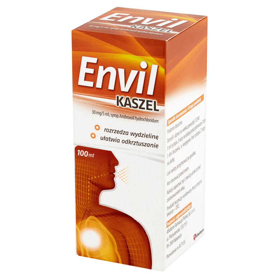 Envil cough 30 mg/ 5 ml, syrup, 100 ml
