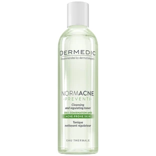 Dermedic NormAcne Preventi, tonique nettoyant et régulateur, peaux grasses, mixtes et acnéiques, 200 ml