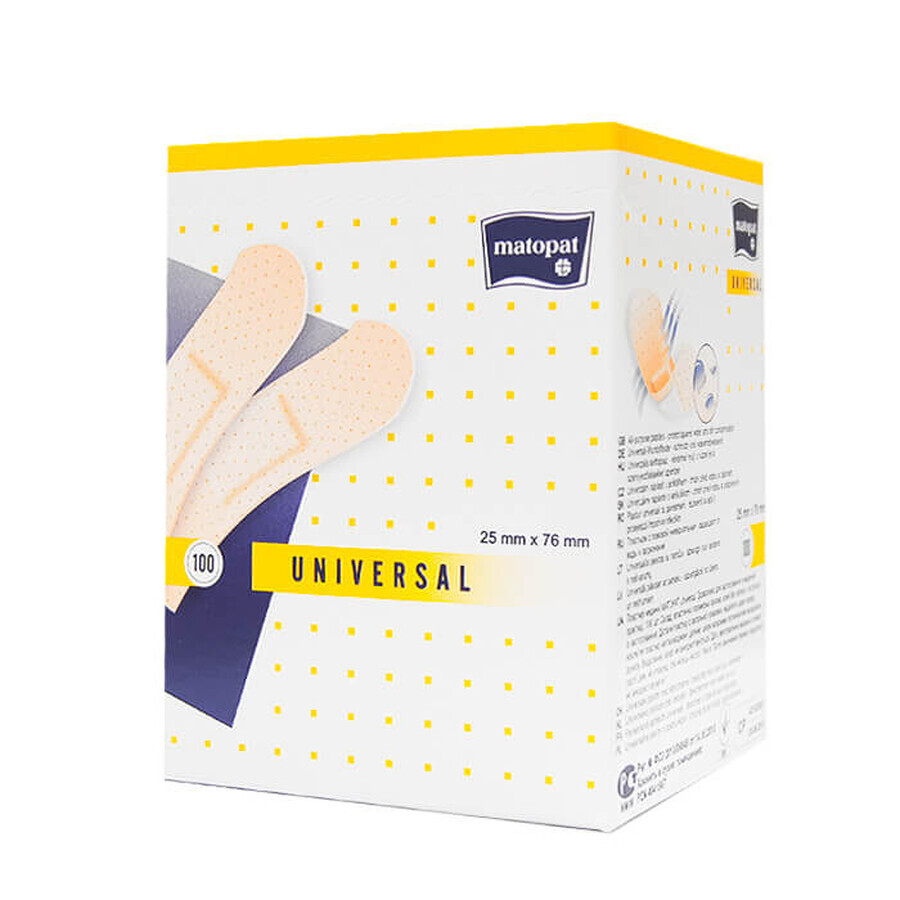 Acquista Matopat Universal, cerotti con medicazione, 25 mm x 76 mm, 100 pezzi Matopat Universal, cerotti con medicazione, 25 mm x 76 mm, 100 pezzi