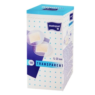 Matopat Transparent, pansements discrets, ronds, 22 mm, 100 pièces