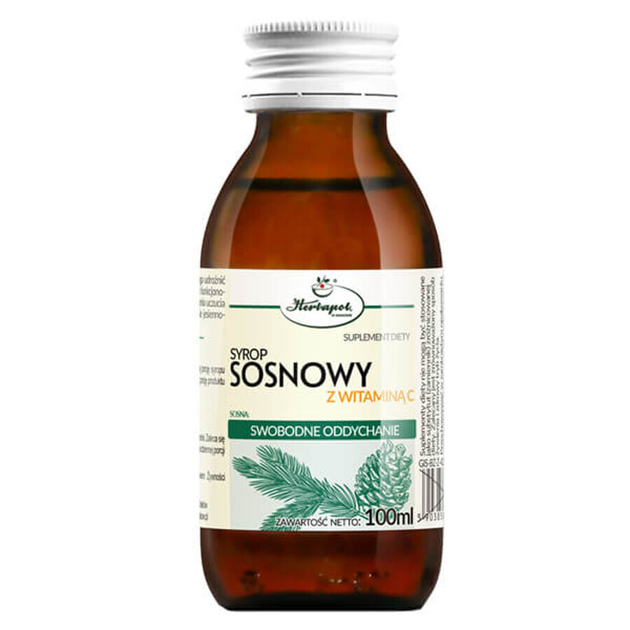 Cumpără Herbapol sirop de pin cu vitamina C, 100 ml Herbapol sirop de pin cu vitamina C, 100 ml