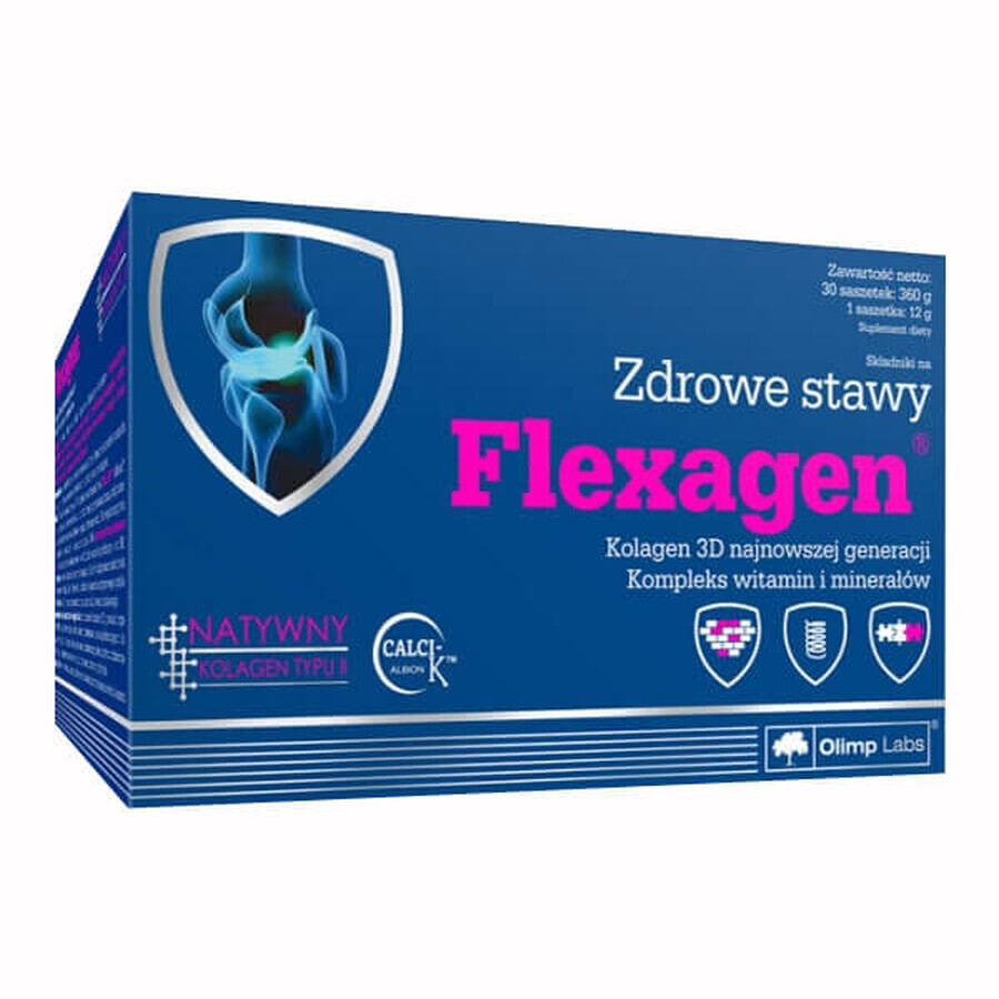 Acquista Olimp Flexagen, gusto lampone, 12 g x 30 bustine Olimp Flexagen, gusto lampone, 12 g x 30 bustine