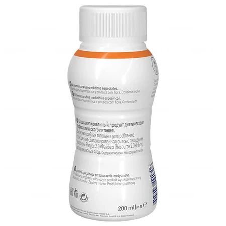Resource 2.0 + Fibre, suplemento nutricional, sabor a frutos del bosque, 4 x 200 ml
